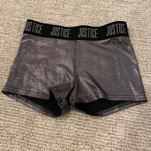 Girls shiny justice dance shorts
